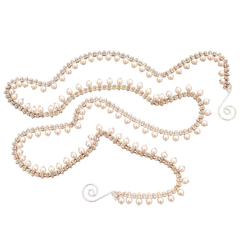 Vetur Gold Pearls Garland w/Rhinestones 157cm image number 0